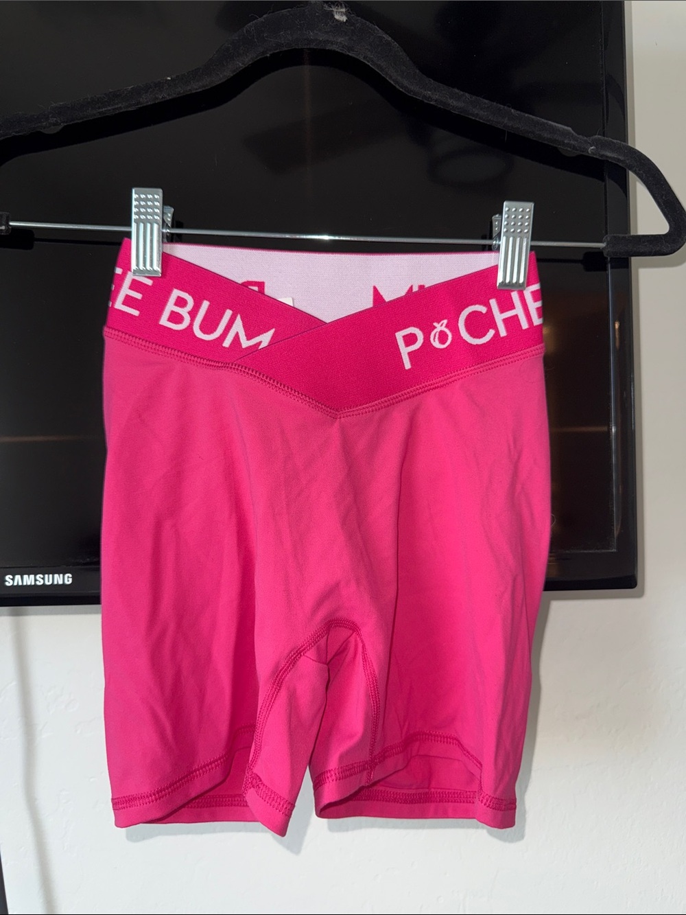 Hot Pink High-Rise Athletic Shorts